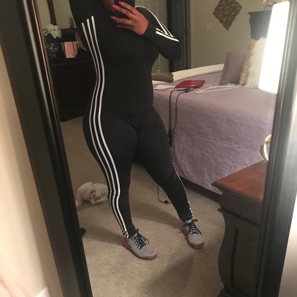 Pants - Black and White Stripe Jumpsuit
